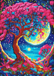 Beautiful Moonlight Tree Diamond Painting Kits for Adults 12in x 16in Full Drill - Cozzzy Goods