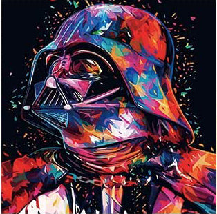 Diamond Painting Kits for Adults and Kids Head of Darth Vader   -  12in x 16in Full Drill - Cozzzy Goods