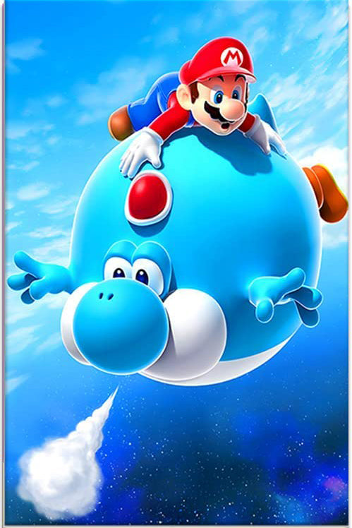 Diamond Painting Kits for Adults and Kids Mario and Dino  -  12in x 16in Full Drill - Cozzzy Goods