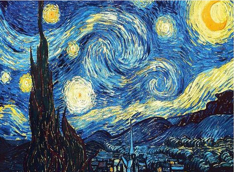 Diamond Painting Kits for Adults and Kids Van Gogh Starry Night  12in x 16in Full Drill - Cozzzy Goods