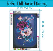 Beautiful Roses with Butterflies Diamond Painting Kits for Adults 12in x 16in Full Drill - Cozzzy Goods