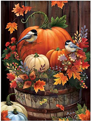 Diamond Painting Kits for Adults and Kids Pumpkin   -  12in x 16in Full Drill - Cozzzy Goods