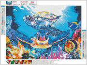 Diamond Painting Kits for Adults 12in x16in Full Drill Two Turtles and  Ocean Animals - Cozzzy Goods