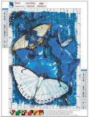 Diamond Painting Kits for Adults 12in x16in Full Drill Beautiful Butterflies with Orchids Flowers - Cozzzy Goods